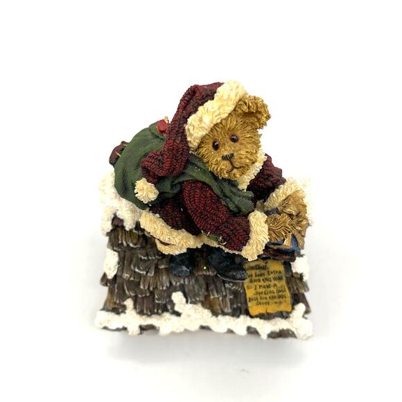 Boyds Bear Collection Klaus Jinglebear Music Box Up on the Roof Top Tested Works - Picture 1 of 10
